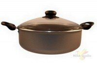 Жаровня с а/приг.покр.d 24 две ручки стекл.крыш.